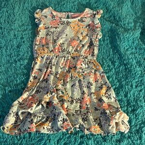 BCBGirls Floral Ruffle Sleeve Kids Dress